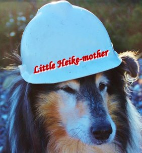 Little Heike-mother with her hardhat on